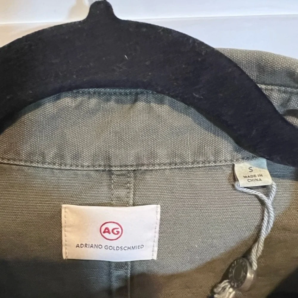 AG Adriano Goldschmied Mens Olive Green Cotton Military Field‎ Jacket Small